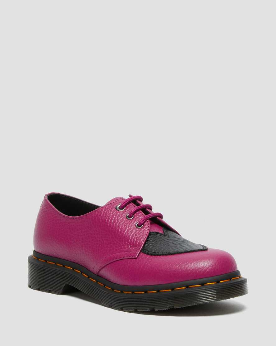 Dr. Martens 1461 Amore Nahka Naisten Juhlakengät - Fuksia/Mustat Kengät [076-UIOREC]